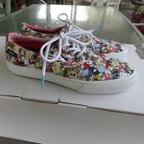 LAKAI Hello Sanrio canvas sneakers size men's/youth 4, Camby style, Kitty print - Picture 4 of 15